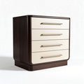 Modern wooden dresser with four storage drawers in two-tone finish 80 x 40 x 80cm