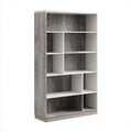 Wooden bookshelf with minimalist design and storage cabinets 160 x 80 x 30cm